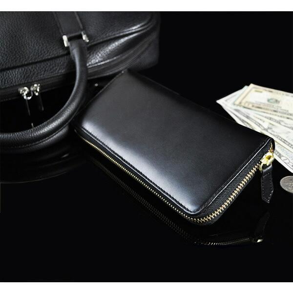 ラウンドファスナーウォレット ベジタブルレザー牛革 ZIPウォレットBEAMZSQUARE ビームズ...