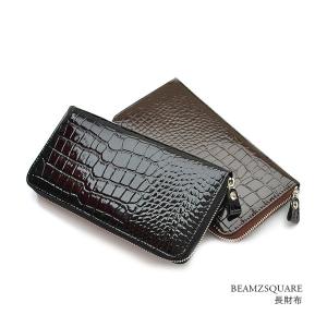 財布[クロコダイル 二つ折り財布(ターコイズ) ワニ革・新品・本物
