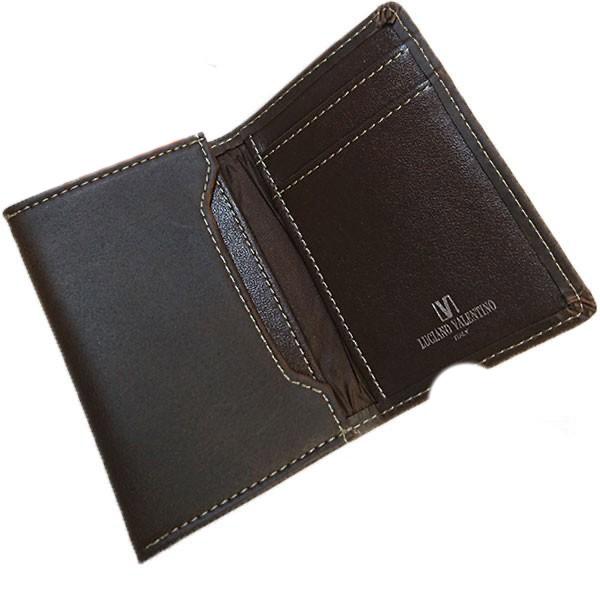 箱無し  メンズ 定番 カードケース 本革 牛革 定番のデザインLUCIANO VALENTINO ...