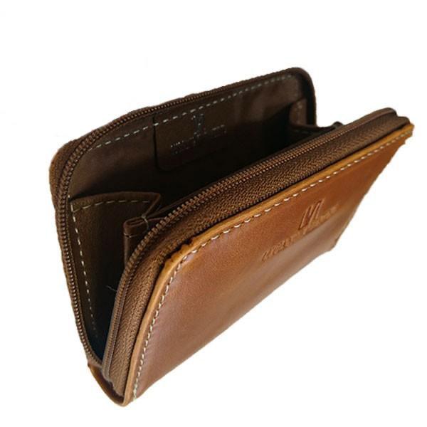 箱無し  メンズ パスケース付 コンパクト財布 本革 牛革 定番のデザインLUCIANO VALEN...