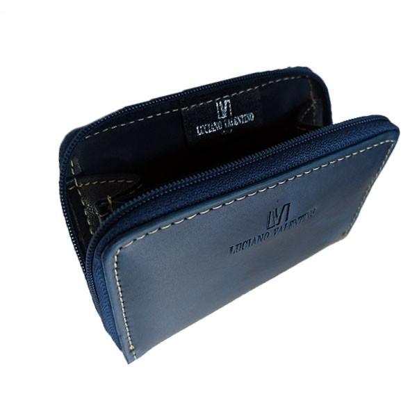 箱無し  メンズ パスケース付 コンパクト財布 本革 牛革 定番のデザインLUCIANO VALEN...