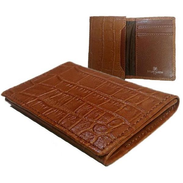 箱無し クロコ型押し メンズ 定番 紳士用カードケースLUCIANO VALENTINO ルチアーノ...