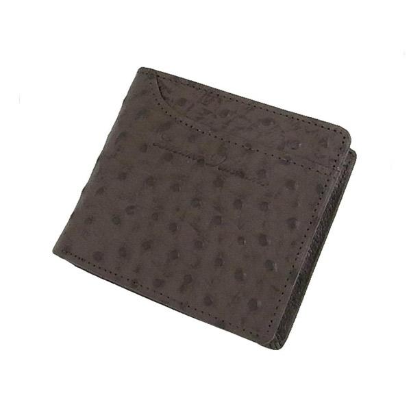 箱無し  メンズ カードスライダー付 本革 牛革 オーストリッチ型押し LUCIANO VALENT...