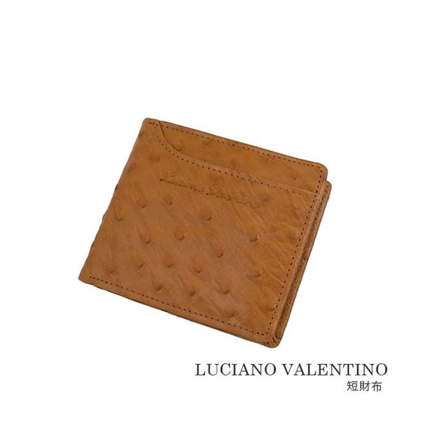 箱無し  メンズ カードスライダー付 本革 牛革 オーストリッチ型押し LUCIANO VALENT...