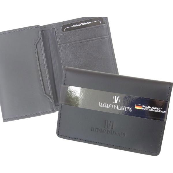 箱無し  メンズ 定番 名刺入れ カードケース  サラマンダーボンデッドレザーLUCIANO VAL...