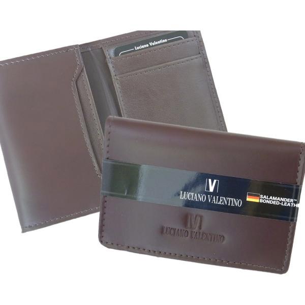 箱無し  メンズ 定番 名刺入れ カードケース  サラマンダーボンデッドレザーLUCIANO VAL...