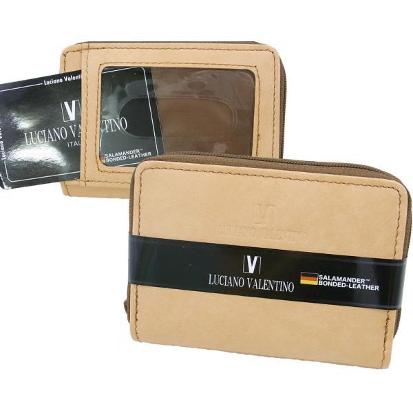 箱無し  メンズ 定番 小銭入れ＆定期入れサラマンダーボンデッドレザーLUCIANO VALENTI...