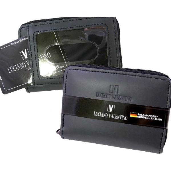 箱無し  メンズ 定番 小銭入れ＆定期入れサラマンダーボンデッドレザーLUCIANO VALENTI...