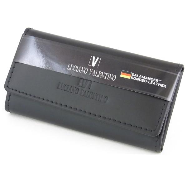 箱無し  メンズ 定番 キーリング サラマンダーボンデッドレザーLUCIANO VALENTINO ...