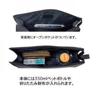 メンズ レザースタイル クラッチバッグ セカン...の詳細画像4