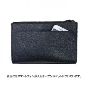 メンズ レザースタイル クラッチバッグ セカン...の詳細画像5
