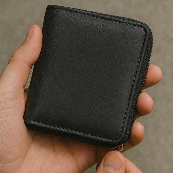 メンズ 定番 シンプル 薄型 二つ折り 財布 PUレザー 短財布 ブラック おしゃれ 紳士用 短財布...