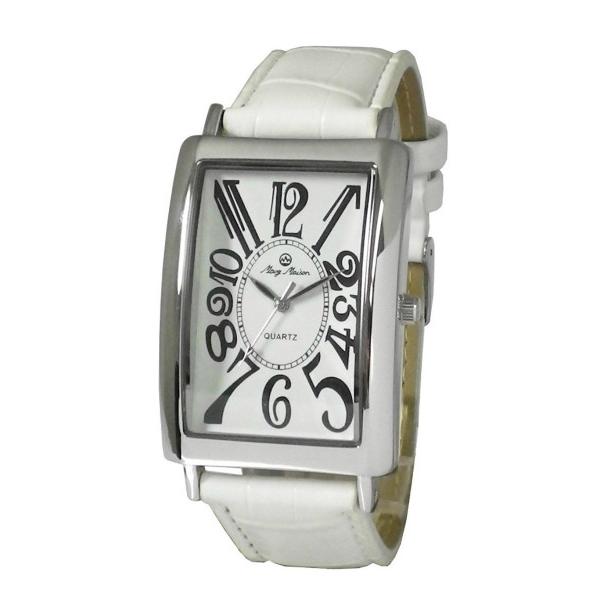 安心の日本製ムーブメント メンズウォッチ  紳士用腕時計 長方形タイプ 文字盤青 Mavy Mais...