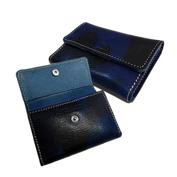 箱なし特価 イタリアンレザー迷彩柄 定期入れ パスケース 名刺入れ カモフラージュカードケース ブラ...