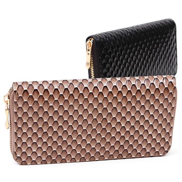 女性用長財布 スネークウロコ型押し レザー調長財布ロングウォレット ウォレット レディース 定形外郵...
