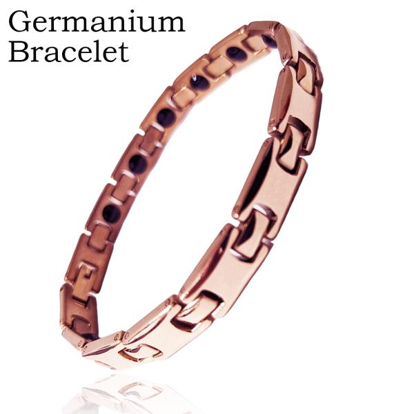 訳あり 女性用ゲルマニウムブレスレット13粒 即納 スポーツ 健康 ピンクゴールドメッキコーティング...
