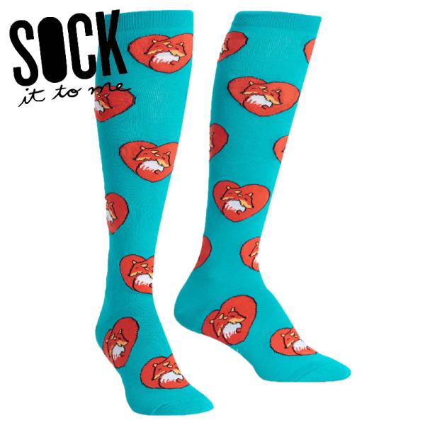 ハイソックス レディース 靴下 総柄 動物 かわいい Fox Love Sock It To Me ...