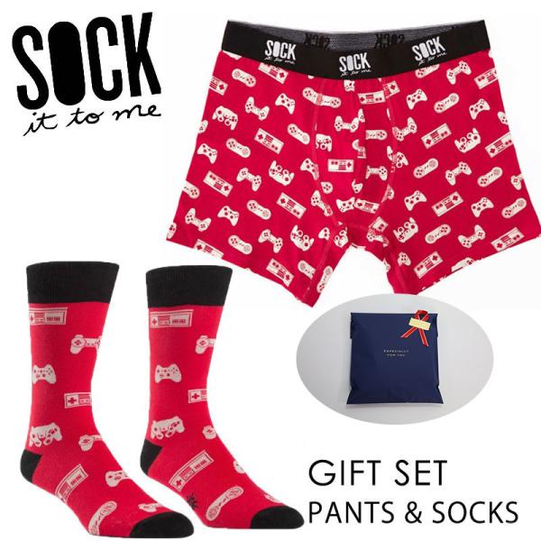 Sock It To Me  ボクサーパンツ ソックス 2点セット メンズ 靴下 総柄  アンダーウ...