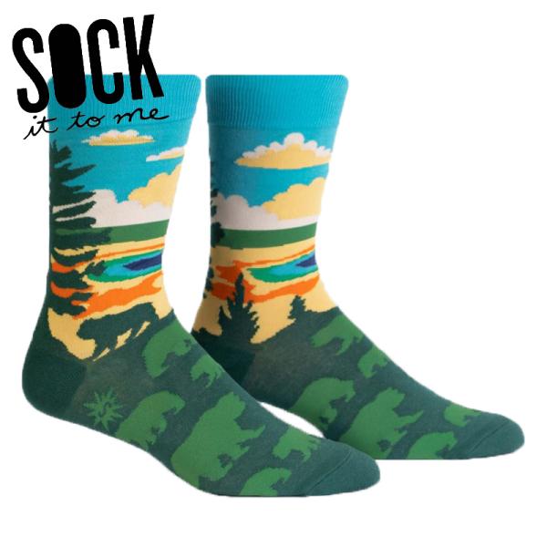ソックス メンズ 靴下 総柄 風景 その他 派手 クルーソックス Grand Prismatic S...