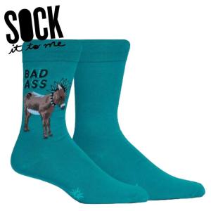 ソックス メンズ 靴下 総柄 ロバ パンク 動物 クルーソックス A Real Bad Ass Sock It To Me｜ccilu