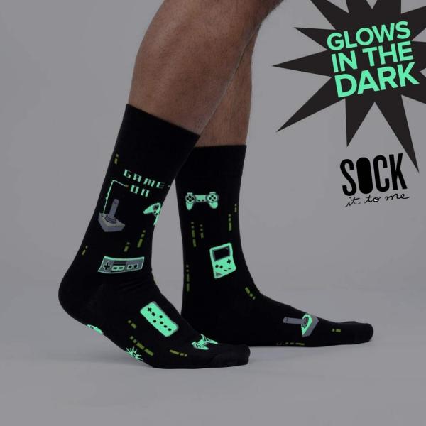 ソックス メンズ 靴下 総柄 ゲーム その他 クルーソックス Game On Sock It To ...