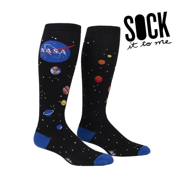ハイソックス レディース 靴下 総柄 ソックス 宇宙 Solar System Sock It To...