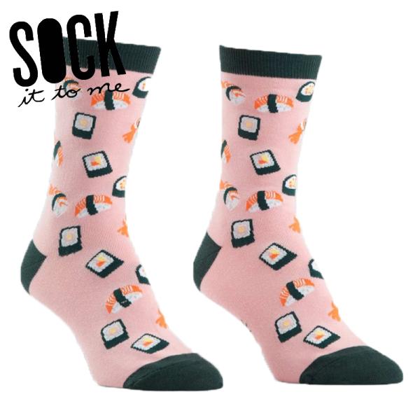 クルーソックス ソックス レディース 靴下 総柄 寿司 食べ物 Sushi Sock It To M...