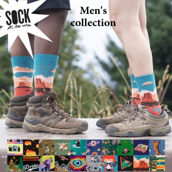 Sock It To Me ソック イット トゥ ミー ソックス メンズ 靴下 クルーソックス 総柄...