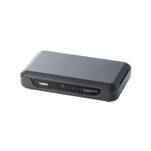 Logitec スイッチングハブ 5ポート プラスチックケース 電源外付 10/100Mbps ブラック LAN-SW05/PHBの商品画像