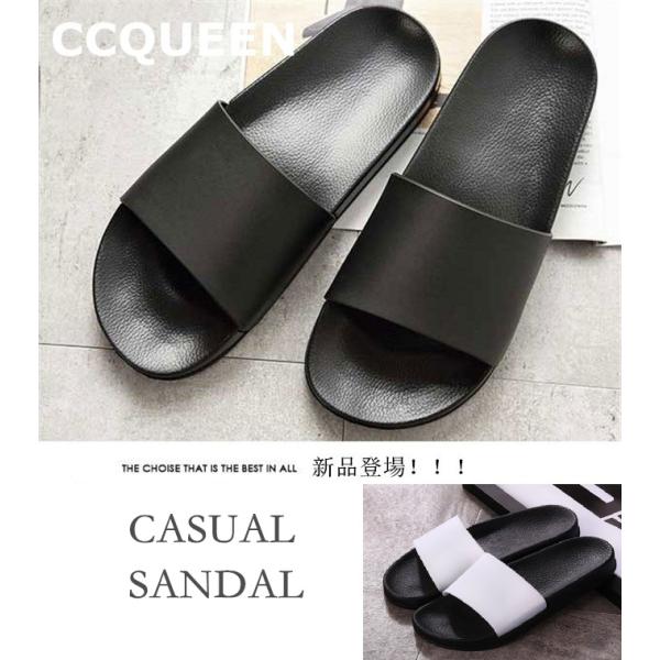 シャワーサンダル メンズ 靴 黒　無地　父の日　軽い 柔らかい 痛くない スポーツ アウトドア シュ...