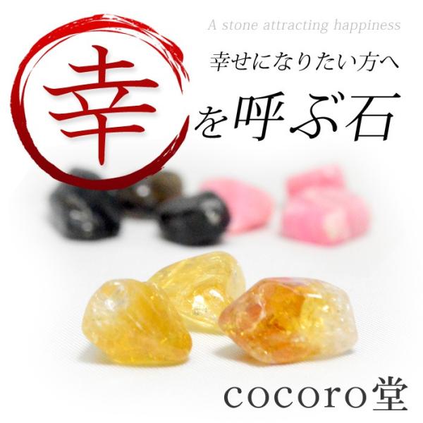 パワーストーン 幸を呼ぶ石 シトリン モリオン インカローズ 六芒星ポーチ付き 1粒入り 金運  浄...