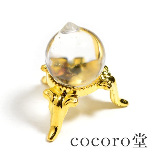 パワーストーン 置き物 水晶 宝珠 六芒星ポーチ付 天然石