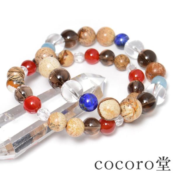 パワーストーン ブレスレット ピクチャー ジャスパー ラピス カーネリアン 天然石