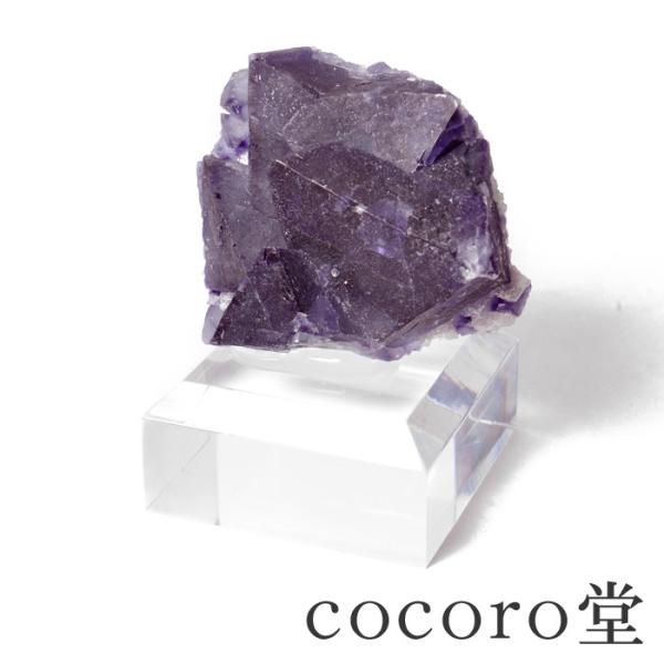 パワーストーン 置き物 中国 浙江省産 フローライト 原石 ※クリア台付き 天然石