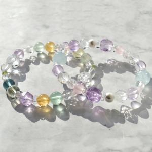 パワーストーン ブレスレット ラベンダー アメジスト プレナイト
