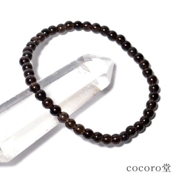 パワーストーン ブレスレット チベット産 黒水晶 モリオン 天然石 メール便送料無料