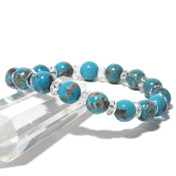 パワーストーン ブレスレット ターコイズ 水晶 天然石