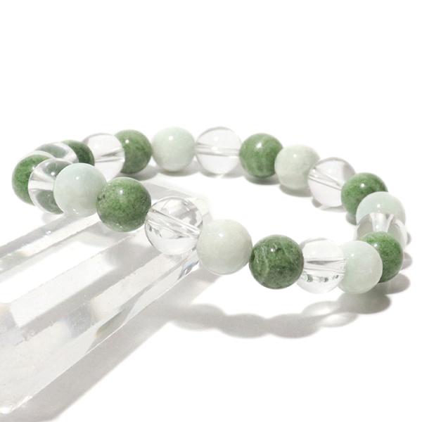 パワーストーン ブレスレット クロム ダイオプサイト 翡翠 水晶 天然石