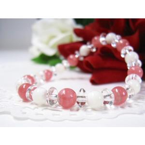 パワーストーン ブレスレット インカローズ マザーオブパール 天然石