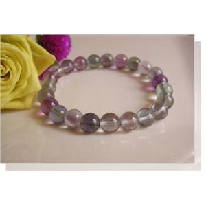 フローライト マルチカラー ブレスレット 8mm 16.5~18.5cm S~LL サイズ