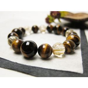 天然石 数珠ブレスレット 十二支梵字オニキス16ミリ ブルータイガー
