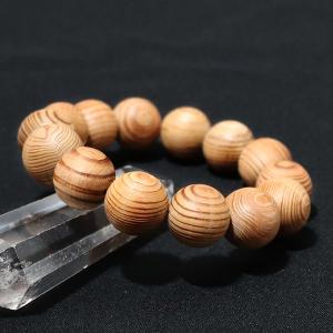 正規品 世界銘木協会 屋久杉 ブレスレット 12.5mm-13mm×17珠前後