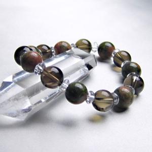 パワーストーン ブレスレット ユナカイト スモーキークォーツ