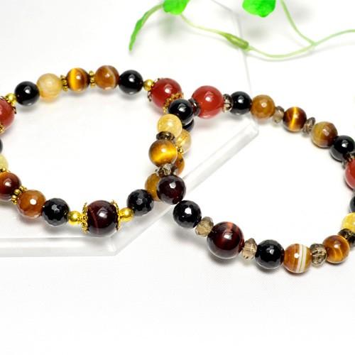パワーストーン 運気上昇祈願ブレス タイガーアイ カーネリアン 天然石