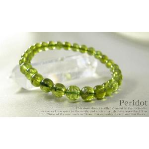 パワーストーン 天然石 ペリドットブレスレット9mm t284-2092 : H.S.K