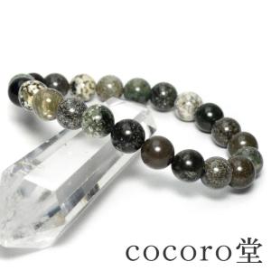 ブラックオパール ブレスレット 10mm 17.5cm メンズM レディースL
