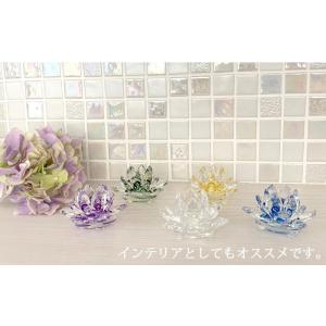 蓮の花 サンキャッチャー 置き物 クリスタルガ...の詳細画像4