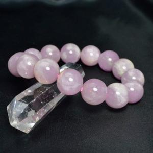 クンツァイト ブレスレット 13mm パワーストーン 天然石 k1-1307 : 誠