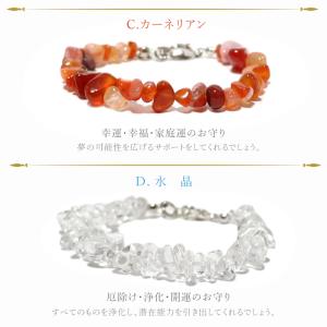 パワーストーン ブレスレット さざれ 選べる8...の詳細画像3