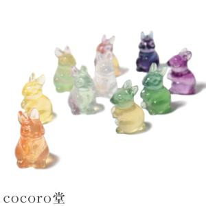 パワーストーン 置き物 フローライト 兎 卯 うさぎ 天然石 メール便送料無料